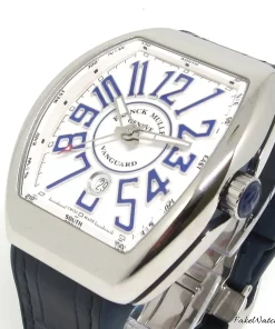 Franck Muller Vanguard V45SCDT Automatic 45mm Unisex Replica Watch - Blue Dial, Steel Case