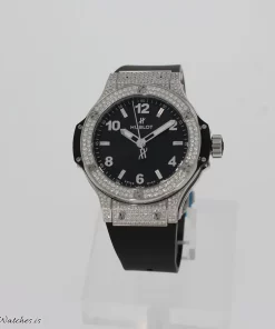 Hublot Big Bang 38mm 361.SX.1270.RX.1704 Quartz 38mm Female Replica Watch - Black Dial, Steel Case