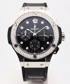 Alternative view of Hublot Big Bang 41mm 341.SX.1270.VR.1104 Automatic 41mm Unisex Replica Watch - Black Dial, Steel Case