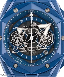 Alternative view of Hublot Big Bang Sang Bleu 418.EX.5107.RX.MXM21 Automatic 45mm Unisex Replica Watch - Transparent Dial, Ceramic Case