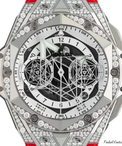 Alternative view of Hublot Big Bang Sang Bleu 418.NX.1107.RX.1604.MXM20 Automatic 45mm Unisex Replica Watch - Transparent Dial, Titanium Case
