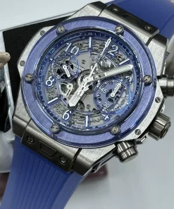 Hublot Big Bang Unico 441.NL.5129.RT.BUC21 Automatic 42mm Unisex Replica Watch - Blue Dial, Titanium Case