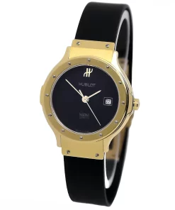Alternative view of Hublot Classic 1391.3 Quartz 28mm Female Replica Watch - Black Dial, Yellow Gold Case