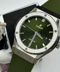 Hublot Classic Fusion 542.NX.8970.RX Automatic 42mm Unisex Replica Watch - Green Dial, Titanium Case
