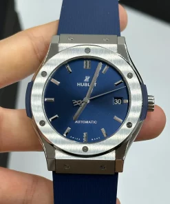 Alternative view of Hublot Classic Fusion Blue 511.NX.7170.RX Automatic 45mm Unisex Replica Watch - Blue Dial, Titanium Case