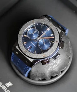 Alternative view of Hublot Classic Fusion Blue 521.cm.7170.lr Automatic 45mm Unisex Replica Watch - Blue Dial, Ceramic Case