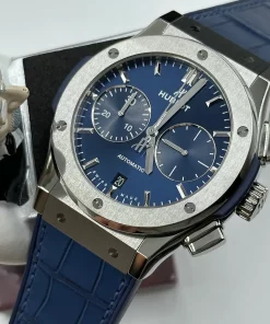 Hublot Classic Fusion Blue 521.nx.7170.lr Automatic 45mm Unisex Replica Watch - Blue Dial, Titanium Case