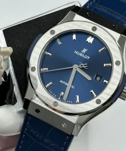 Hublot Classic Fusion Blue 542.NX.7170.LR Automatic 42mm Unisex Replica Watch - Blue Dial, Titanium Case
