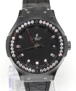 Hublot Classic Fusion Quartz 581.CM.1170.LR.1104 Automatic 33mm Unisex Replica Watch - Black Dial, Ceramic CaseMM