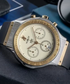 Alternative view of Hublot MDM 1620.2 Quartz 38mm Male Replica Watch - White Dial, Gold/Steel Case