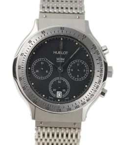 Hublot MDM 1621.1 Quartz 37mm Unisex Replica Watch - Black Dial, Steel Case
