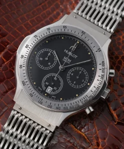 Alternative view of Hublot MDM 1621.1 Quartz 37mm Unisex Replica Watch - Black Dial, Steel Case