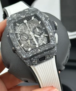 Alternative view of Hublot Spirit of Big Bang 642.qw.0170.rx.thg Automatic Unisex Replica Watch - Transparent Dial, Carbon CaseMM
