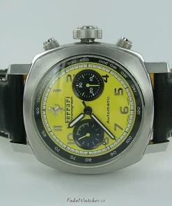 Panerai Ferrari - Automatic 45mm Unisex Replica Watch - Yellow Dial, Steel Case