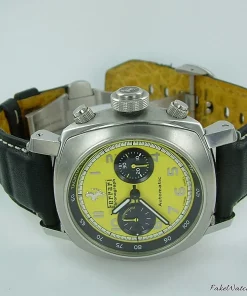 Alternative view of Panerai Ferrari - Automatic 45mm Unisex Replica Watch - Yellow Dial, Steel Case