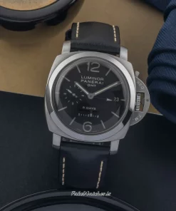 Panerai Luminor 1950 8 Days GMT PAM00233 Manual winding 44mm Unisex Replica Watch - Black Dial, Steel Case