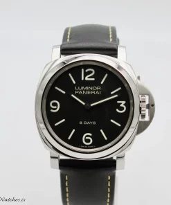 Panerai Luminor Base 8 Days PAM00560 Manual winding 44mm Unisex Replica Watch - Black Dial, Steel Case