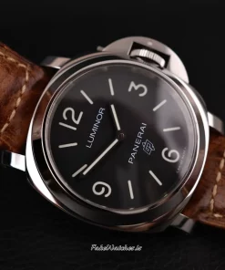 Alternative view of Panerai Luminor Base Logo PAM00773 Manual winding 44mm Unisex Replica Watch - Black Dial, Steel Case