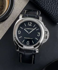 Panerai Luminor Base PAM00112 Manual winding 44mm Unisex Replica Watch - Black Dial, Steel Case