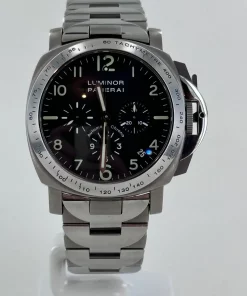 Alternative view of Panerai Luminor Chrono PAM00072 Automatic 45mm Unisex Replica Watch - Black Dial, Steel Case