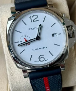 Panerai Luminor Due Luna PAM01381 Automatic 42mm Unisex Replica Watch - White Dial, Steel Case