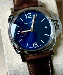 Panerai Luminor Due PAM01123 Automatic 38mm Unisex Replica Watch - Blue Dial, Steel Case