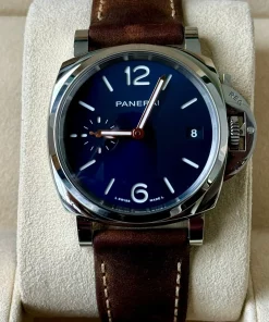 Alternative view of Panerai Luminor Due PAM01123 Automatic 38mm Unisex Replica Watch - Blue Dial, Steel Case