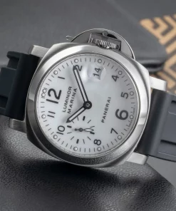 Alternative view of Panerai Luminor Marina Automatic PAM00049 Automatic 40mm Unisex Replica Watch - White Dial, Steel Case