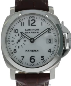 Panerai Luminor Marina Automatic PAM00049 Automatic 40mm Unisex Replica Watch - White Dial, Steel Case
