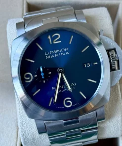 Panerai Luminor Marina Automatic PAM01058 Automatic 44mm Unisex Replica Watch - Blue Dial, Steel Case