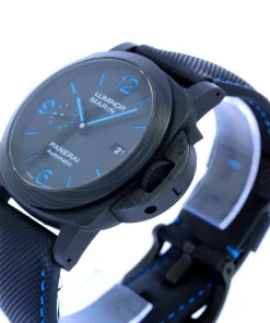 Alternative view of Panerai Luminor Marina PAM 01661 Automatic 44mm Unisex Replica Watch - Black Dial, Carbon Case