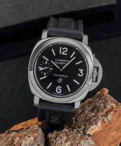 Panerai Luminor Marina PAM00005 Manual winding 44mm Unisex Replica Watch - Black Dial, Steel Case