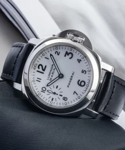 Alternative view of Panerai Luminor Marina PAM00113 Manual winding 44mm Unisex Replica Watch - White Dial, Steel Case