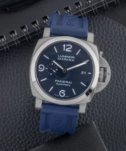 Panerai Luminor Marina PAM01313 Automatic 44mm Unisex Replica Watch - Blue Dial, Steel Case