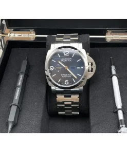 Alternative view of Panerai Luminor Marina PAM01316 Automatic 44mm Unisex Replica Watch - Blue Dial, Steel Case