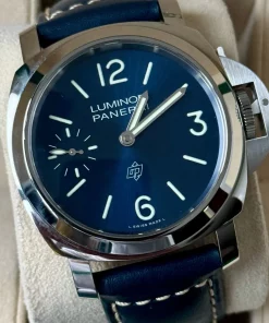 Panerai Luminor PAM01085 Manual winding 44mm Unisex Replica Watch - Blue Dial, Steel Case