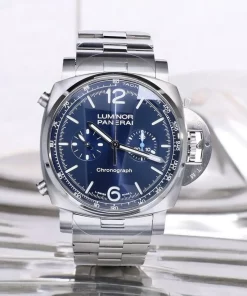 Panerai Luminor PAM01110 Automatic 44mm Male Replica Watch - Blue Dial, Steel Case