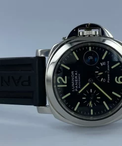 Panerai Luminor Power Reserve PAM00090 Automatic 44mm Unisex Replica Watch - Black Dial, Steel Case