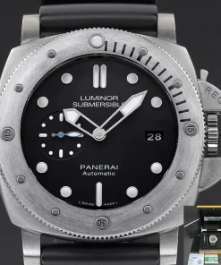 Panerai Luminor Submersible 1950 3 Days Automatic PAM01305 Automatic 47mm Unisex Replica Watch - Black Dial, Titanium Case