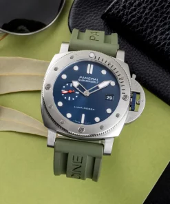 Panerai Luminor Submersible PAM01391 Automatic 44mm Unisex Replica Watch - Blue Dial, Steel Case