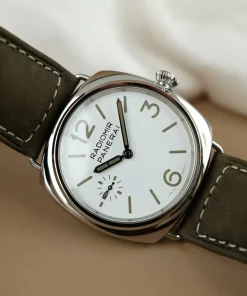 Alternative view of Panerai Radiomir 8 Days PAM01384 Manual winding 45mm Unisex Replica Watch - White Dial, Steel Case
