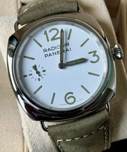 Panerai Radiomir 8 Days PAM01384 Manual winding 45mm Unisex Replica Watch - White Dial, Steel Case