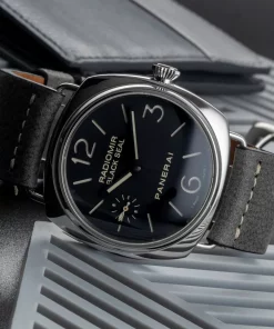 Alternative view of Panerai Radiomir Black Seal PAM00183 Manual winding 44mm Unisex Replica Watch - Black Dial, Steel Case