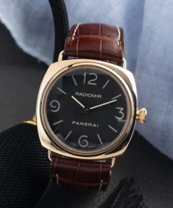 Alternative view of Panerai Radiomir PAM00231 Manual winding 45mm Unisex Replica Watch - Black Dial, Rose Gold Case