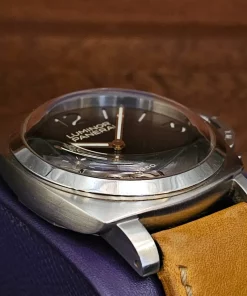 Alternative view of Panerai Special Editions PAM00127 Manual winding 47mm Unisex Replica Watch - Black Dial, Steel Case