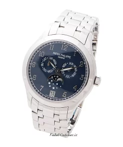 Alternative view of Patek Philippe Annual Calendar 4947/1A-001 Automatic 38mm Female Replica Watch - Blue Dial, Steel Case