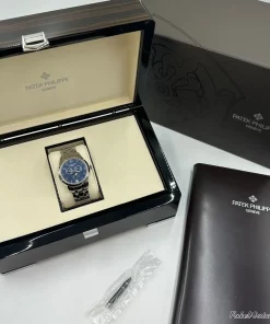 Alternative view of Patek Philippe Annual Calendar 4947/1A-001 Automatic 38mm Unisex Replica Watch - Blue Dial, Steel Case