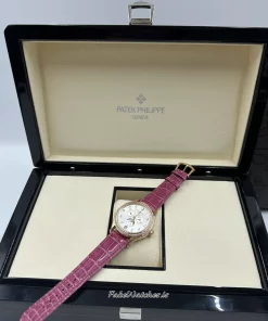 Alternative view of Patek Philippe Annual Calendar 4947R-001 Automatic 38mm Female Replica Watch - Silver Dial, Rose Gold Case
