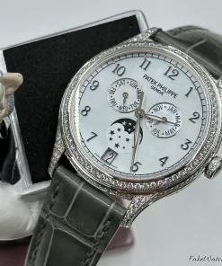 Patek Philippe Annual Calendar 4948G-010 Automatic 38mm Female Replica Watch - Pearl Dial, White Gold Case