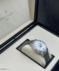 Alternative view of Patek Philippe Annual Calendar 4948G-010 Automatic 38mm Female Replica Watch - Pearl Dial, White Gold Case
